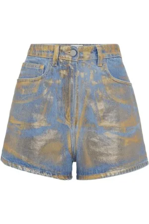 MVP Wardrobe Femme, Shorts, Jaune, Taille: 36 FR Dafne Denim Shorts