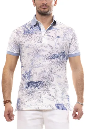 Etro Homme, Tops, Multicolore, Taille: S Polo Rome Bleu Imprimé