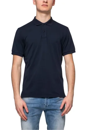 Dondup Homme, Tops, Bleu, Taille: S Polo Classique avec Logo Brodé