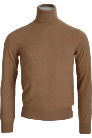 Dolce & Gabbana Homme, Pulls, , Taille: S Pull à Col Roulé en Cachemire Logo