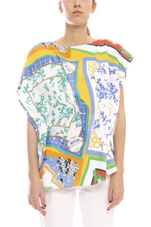 Moschino Femme, Blouses et Chemises, Multicolore, Taille: 38 FR Chemise en Crêpe pour Femmes