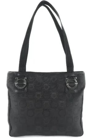 Salvatore Ferragamo Femme, Pre-owned, Noir, Taille: ONE Size Pre-owned Toile sacs-ports-paule