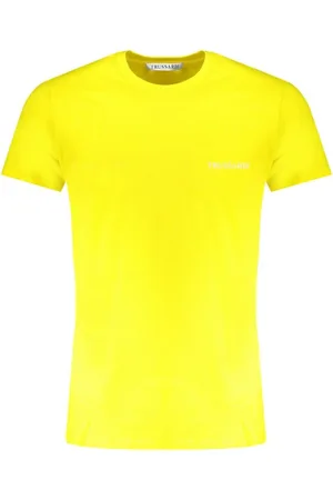 Trussardi Femme, Tops, Jaune, Taille: 44 FR Impression Logo T-Shirt Col Rond