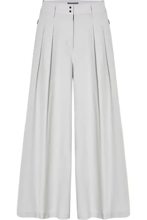 HERNO Femme, Pantalons, Blanc, Taille: 36 FR Pantalon blanc à boutons