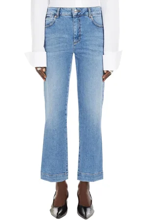 Sportmax Femme, Jeans, Bleu, Taille: W28 Pantalon Denim 5 poches Mini Flare