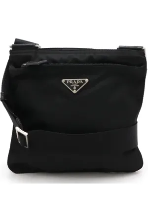 Prada Femme, Pre-owned, Noir, Taille: ONE Size Pre-owned Toile sacs-prada
