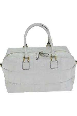Fendi Femme, Pre-owned, Blanc, Taille: ONE Size Pre-owned Cuir sacs-fendi