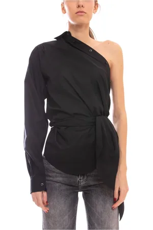Moschino Femme, Blouses et Chemises, Noir, Taille: 36 FR Chemise Noire à Motif Femme