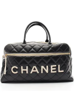 CHANEL Unisex, Pre-owned, Noir, Taille: ONE Size Pre-owned Cuir sacs-de-voyage