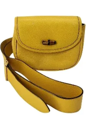 Gucci Femme, Pre-owned, Jaune, Taille: ONE Size Pre-owned Cuir sacs-gucci