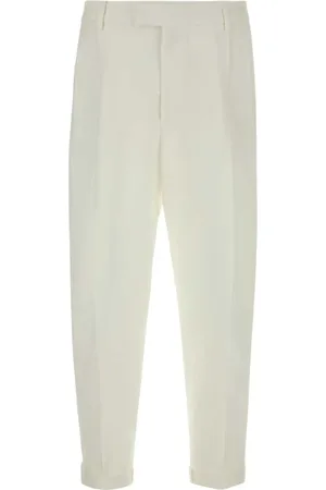 Dolce & Gabbana Homme, Pantalons, Blanc, Taille: L Pantalon casual en toile blanche