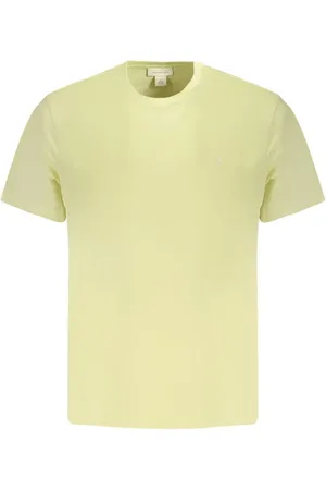 Calvin Klein Homme, Tops, , Taille: M T-shirt en Coton Jaune avec Logo