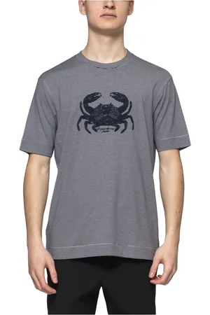 Emporio Armani Homme, Tops, Multicolore, Taille: M T-shirt Homme Off White/Navy