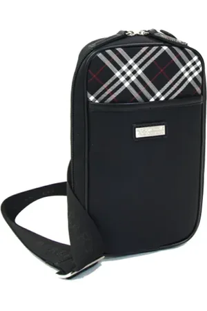 Burberry Homme, Pre-owned, Noir, Taille: ONE Size Pre-owned Cuir sacs-ports-paule