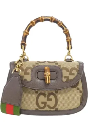 Gucci Femme, Pre-owned, Brun, Taille: ONE Size Pre-owned Toile sacs-gucci