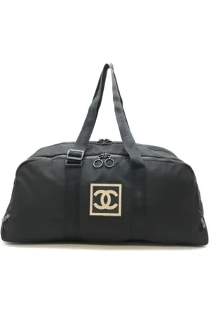 CHANEL Femme, Pre-owned, Noir, Taille: ONE Size Pre-owned Toile sacs-de-voyage