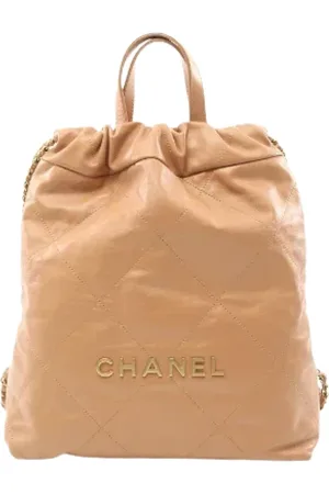 CHANEL Femme, Pre-owned, , Taille: ONE Size Pre-owned Cuir sacs-dos