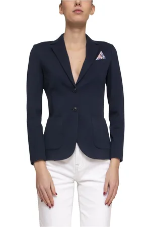 Circolo Femme, Vestes, Bleu, Taille: 44 FR Veste Bleu Marine pour Femmes