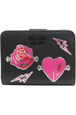 Prada Femme, Pre-owned, Noir, Taille: ONE Size Pre-owned Cuir petite-maroquinerie
