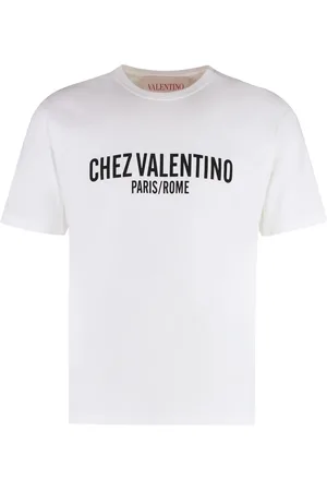 VALENTINO GARAVANI Homme, Tops, , Taille: 2XL T-shirt en coton à encolure côtelée