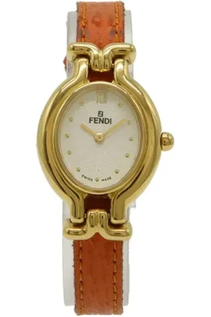 Fendi Femme, Pre-owned, Jaune, Taille: ONE Size Pre-owned Cuir montres