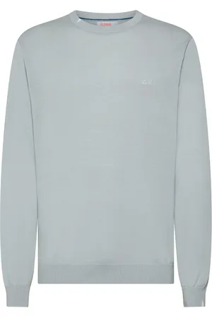 sun68 Homme, Pulls, Bleu, Taille: L Pull Basique à Manches Longues