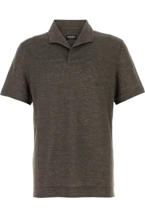Ermenegildo Zegna Homme, Tops, Brun, Taille: M Polo en Lin Marron