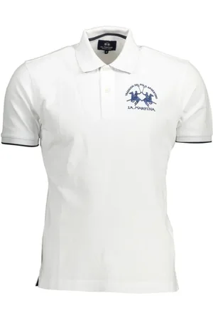 La Martina Homme, Tops, Blanc, Taille: 2XL Polo blanc élégant à manches courtes