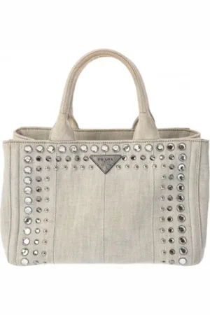 Prada Femme, Pre-owned, Blanc, Taille: ONE Size Pre-owned Denim sacs-prada