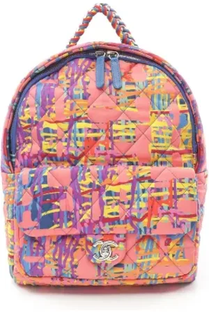 CHANEL Femme, Pre-owned, Multicolore, Taille: ONE Size Pre-owned Toile sacs-dos