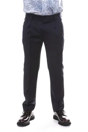 Etro Homme, Pantalons, Bleu, Taille: M Pantalon Carotte Bleu Mode Homme