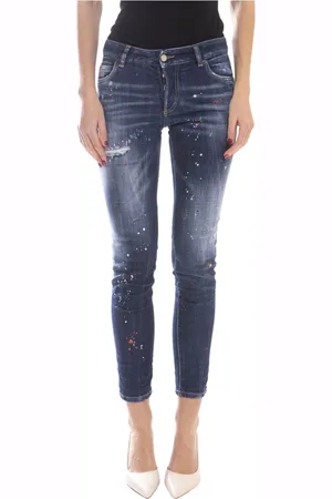 Dsquared2 Femme, Jeans, Bleu, Taille: 36 FR Pantalon 5 Poches Bleu Marine Femme