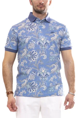 Etro Homme, Tops, Multicolore, Taille: L Roma Polo Pink Print