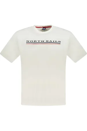 North Sails Homme, Tops, Blanc, Taille: 3XL T-shirt Homme en Coton avec Imprimé
