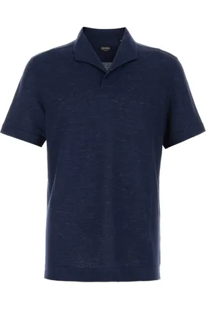 Ermenegildo Zegna Homme, Tops, Bleu, Taille: M Navy Linen Polo