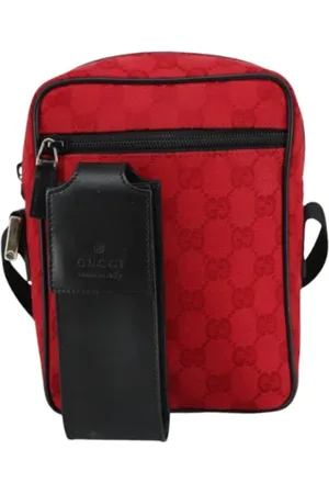 Gucci Homme, Pre-owned, Rouge, Taille: ONE Size Pre-owned Toile sacs-gucci
