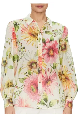 Guess Femme, Blouses et Chemises, Multicolore, Taille: 36 FR Élégante Clara Blouse pour Femmes
