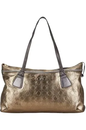 Salvatore Ferragamo Femme, Pre-owned, Jaune, Taille: ONE Size Pre-owned Cuir sacs-main
