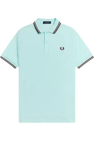 Fred Perry Homme, Tops, Bleu, Taille: M Polo Slim Fit à Double Liseré