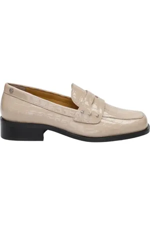 Fabienne Chapot Femme, Chaussures, , Taille: 37 EU Mocassins à Texture Croco et Clous