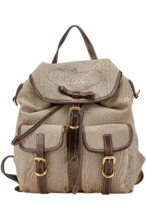 Prada Femme, Pre-owned, Brun, Taille: ONE Size Pre-owned Toile sacs-prada