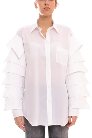 Moschino Femme, Blouses et Chemises, Blanc, Taille: 38 FR Chemise Blanche Fantaisie Femme