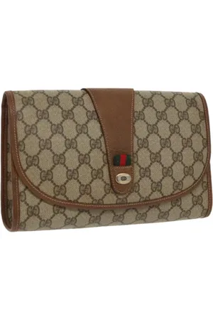 Gucci Femme, Pre-owned, Brun, Taille: ONE Size Pre-owned Toile pochettes-minaudieres