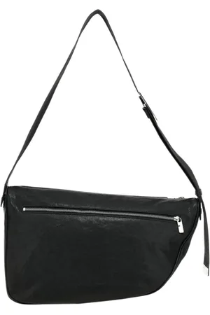 Burberry Homme, Sacs, Gris, Taille: ONE Size Sac bandoulière en cuir gris