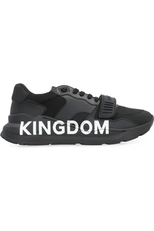 Burberry Homme, Chaussures, Noir, Taille: 41 EU Baskets Basses avec Inserts en Cuir