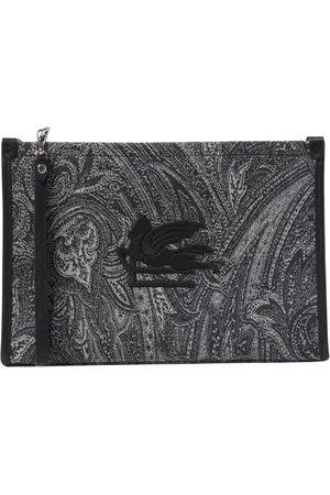 Etro Homme, Sacs, Bleu, Taille: ONE Size Mallette Bleue Paisley avec Fermeture Éclair