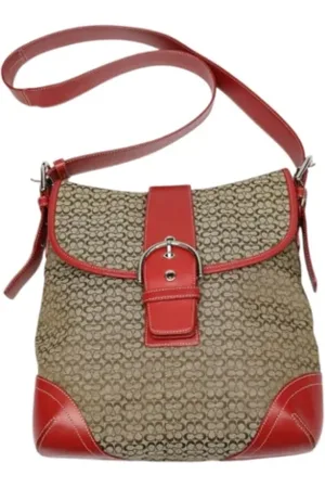 Coach Femme, Pre-owned, Brun, Taille: ONE Size Pre-owned Toile sacs-ports-paule