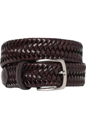 BROOKSFIELD Homme, Accessoires, Brun, Taille: 90 CM Ceinture en Cuir Tressé Marron avec Boucle