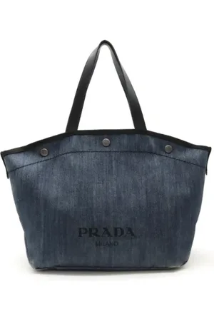 Prada Femme, Pre-owned, Bleu, Taille: ONE Size Pre-owned Denim sacs-prada