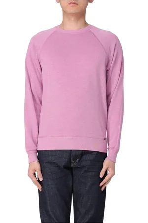 Tom Ford Homme, Sweatshirts et sweats à capuche, Rose, Taille: M Pull Col Ras du Cou Framboise